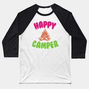 Happy Camping Baseball T-Shirt